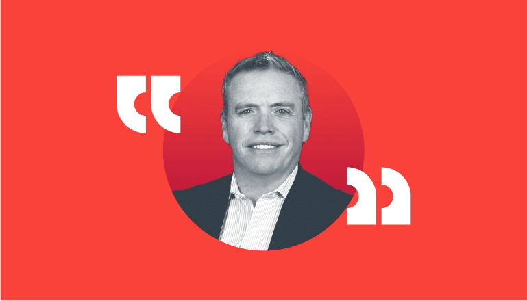 John Gresham headshot on red background