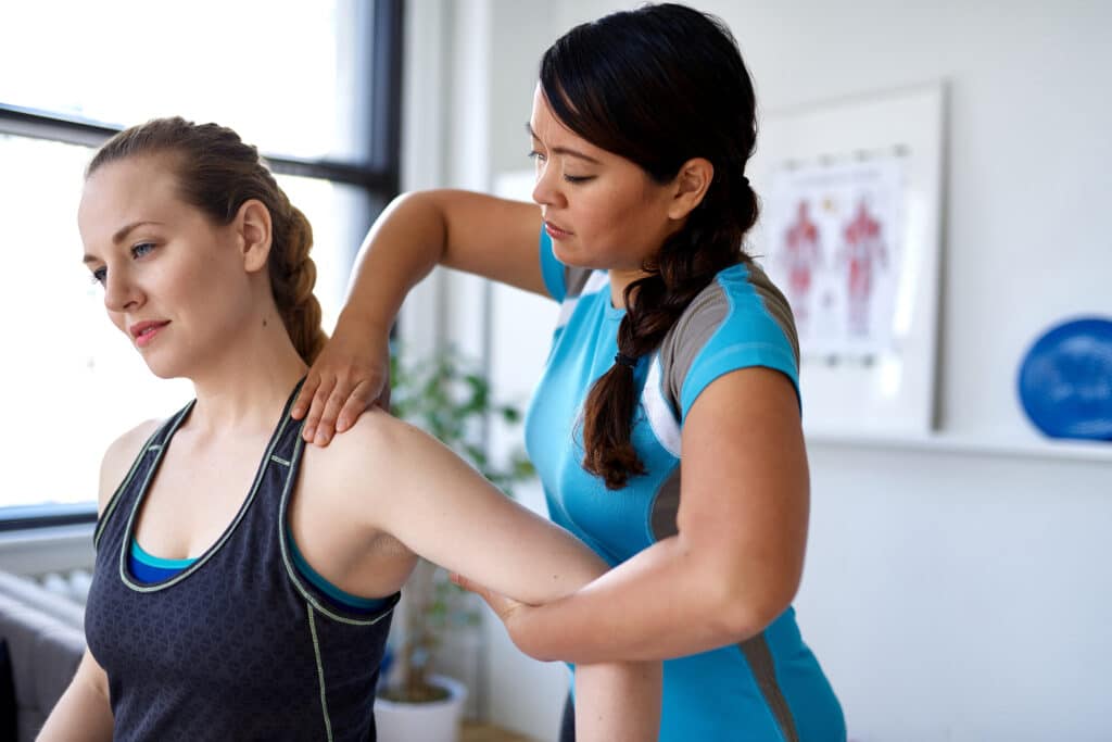 physical therapist provides therapy and codes for neck pain ICD 10